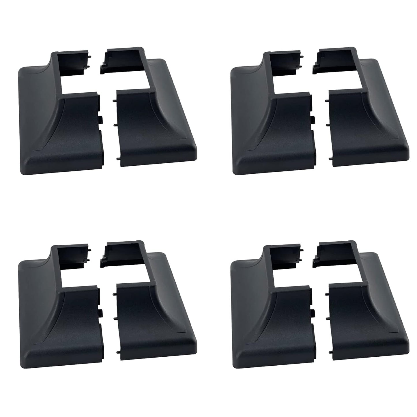Interlocking Post Cover Skirt Shoe for 2x2 Inch Post - Black