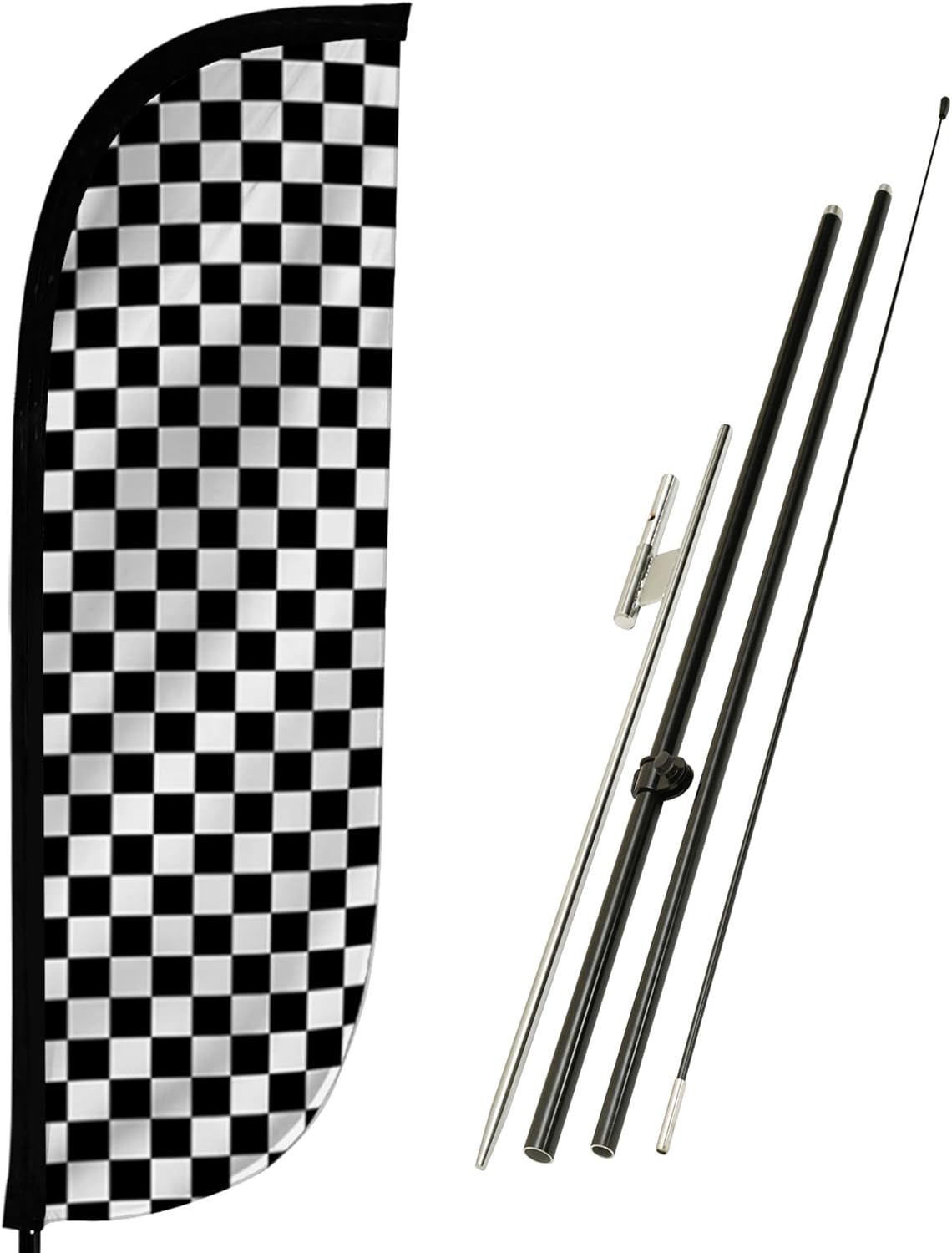 LookOurWay Feather Flag Pole Kit for High Visibility Advertising