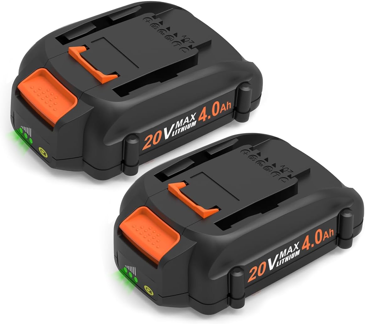 energup 2Pack 4.0Ah WA3525 Replacement for Worx 20V Batteries