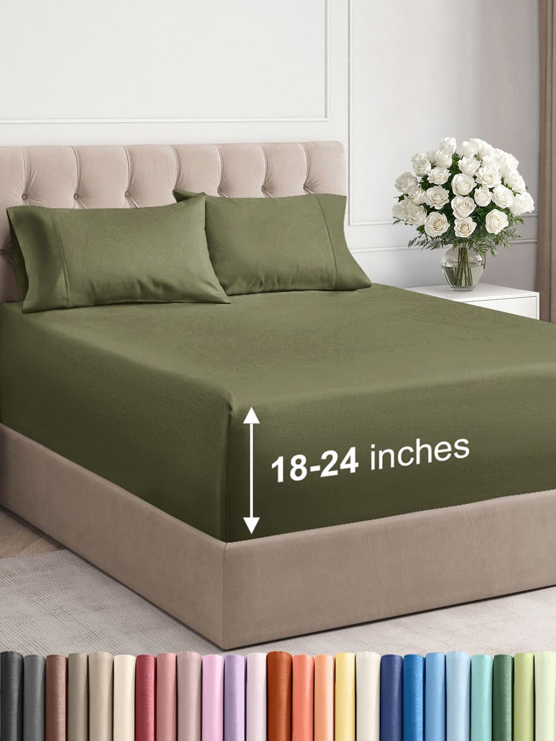Extra Deep Pocket King Sheets Set - Soft & Breathable Luxury