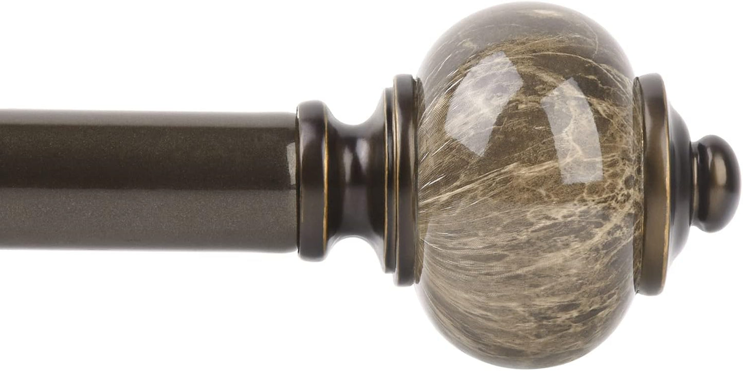 KAMANINA 1 Inch Curtain Rods for Windows 140 to 195 Inches