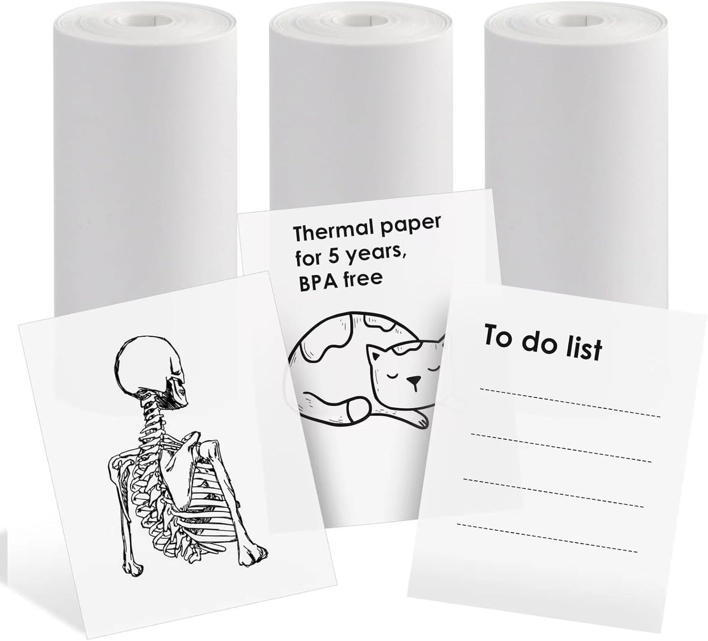VILLOV Thermal Sticker Paper: Enhanced Photo Printing, DIY Essential | 2-1/4 | 3 Rolls