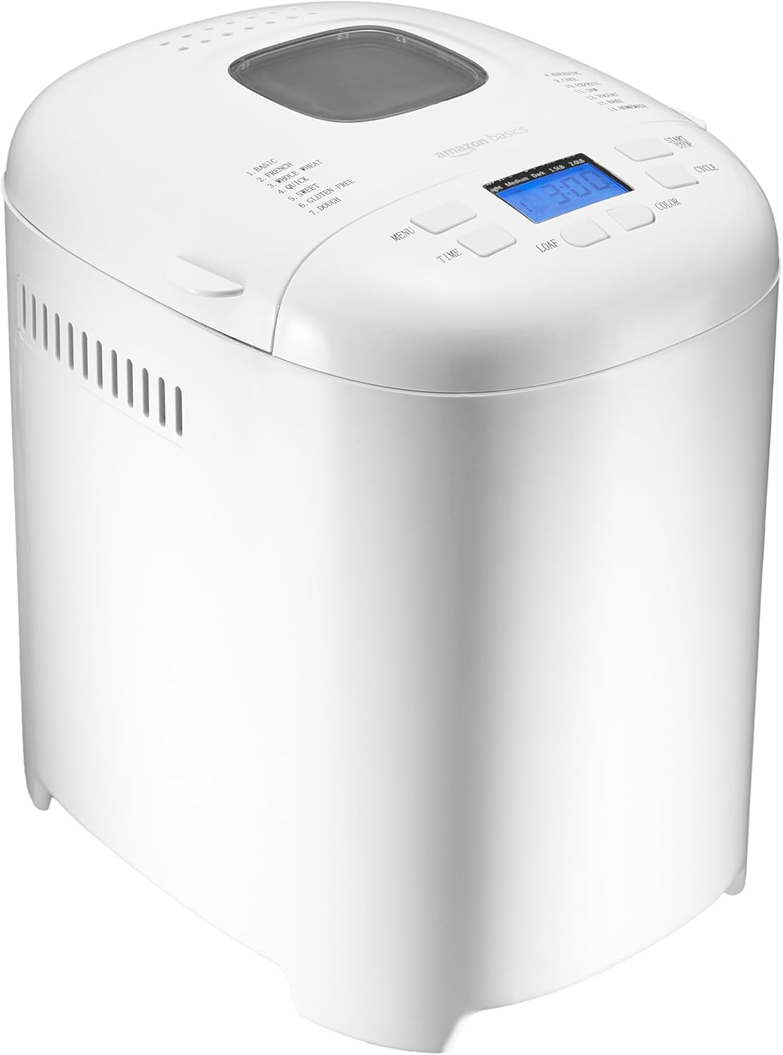 Basics 2lb Non-Stick Bread Maker - 14 Settings, LCD Display