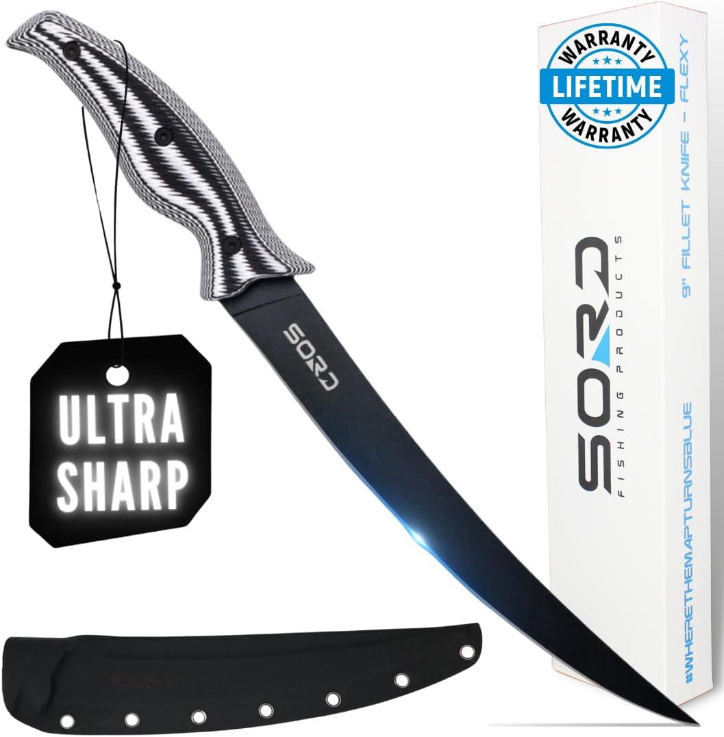 SORD 9in Full Flex Fillet Knife - Razor Sharp Boning Knife