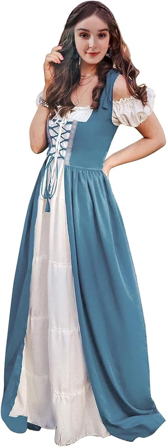 Abaowedding Renaissance Costume Women Medieval Dress for Events