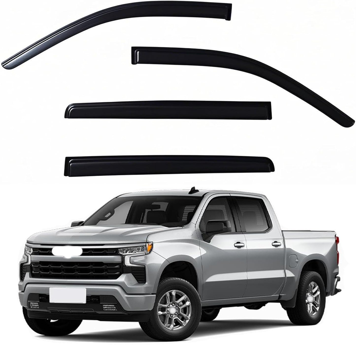 Window Visors Rain Guards for 2019-2025 Silverado & Sierra