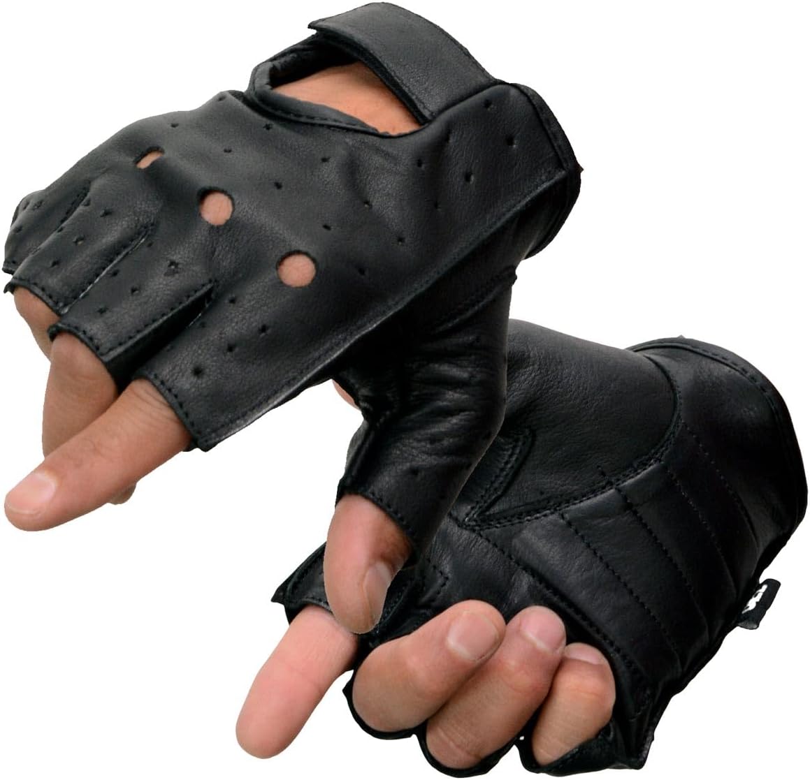 Milwaukee Leather Men's Gel Palm Fingerless Gloves