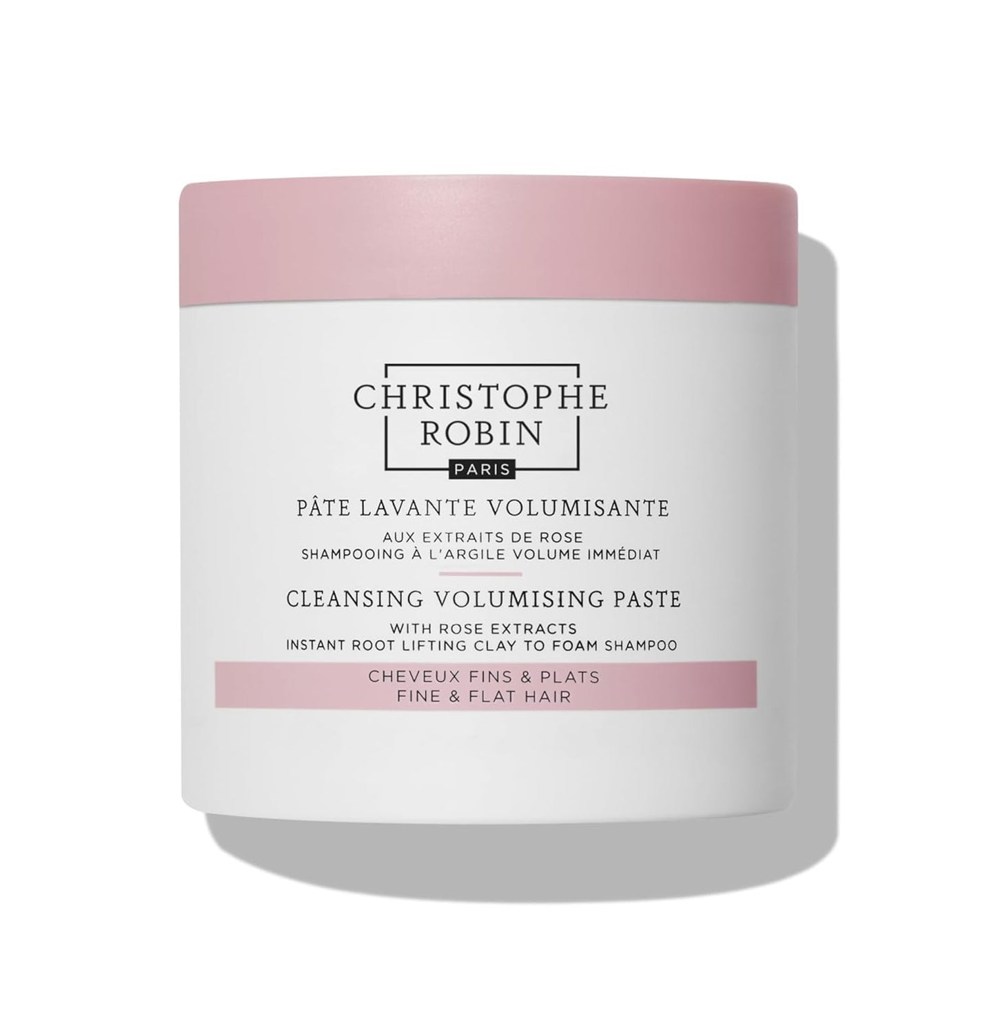 Christophe Robin Volumizing Paste Shampoo - Rose Clay Extracts - Travel Size