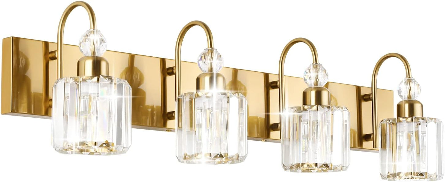 Ralbay Brass Gold Vanity Lights for Modern Bathroom