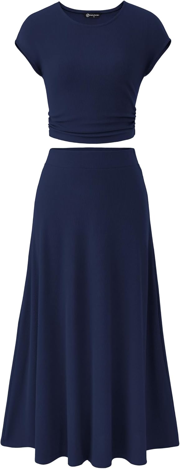 PRETTYGARDEN Two Piece Skirt Set for Women - Stylish Summer Outfit
