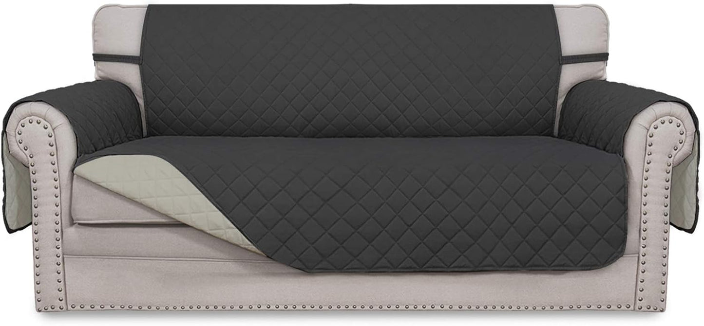 Easy-Going Sofa Slipcover for Loveseat with Elastic Straps