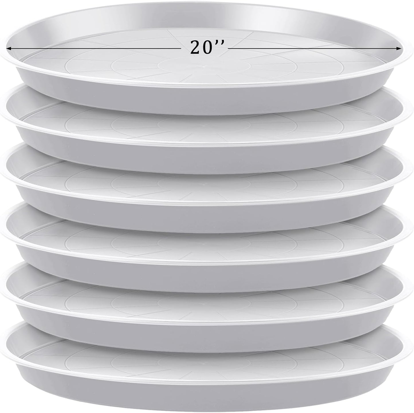 Eccliy 6 Pack Heavy Duty Plant Saucer for Indoor and Outdoor Use