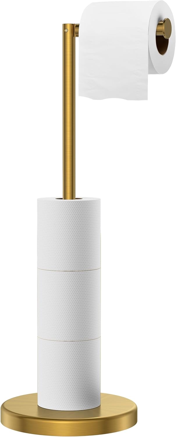 FORIOUS Modern Freestanding Toilet Paper Holder Stand for Bathroom