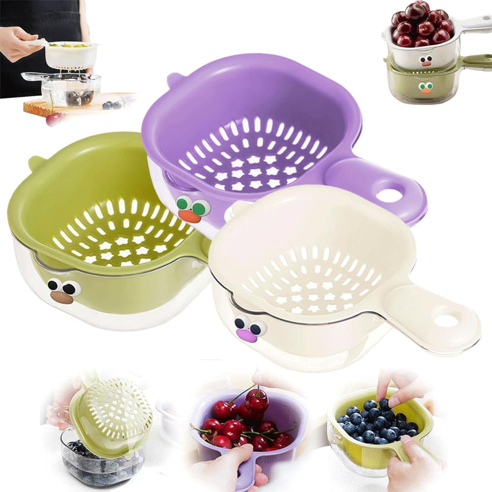 2in1 Fruit Cleaning Basket - Portable & Versatile!
