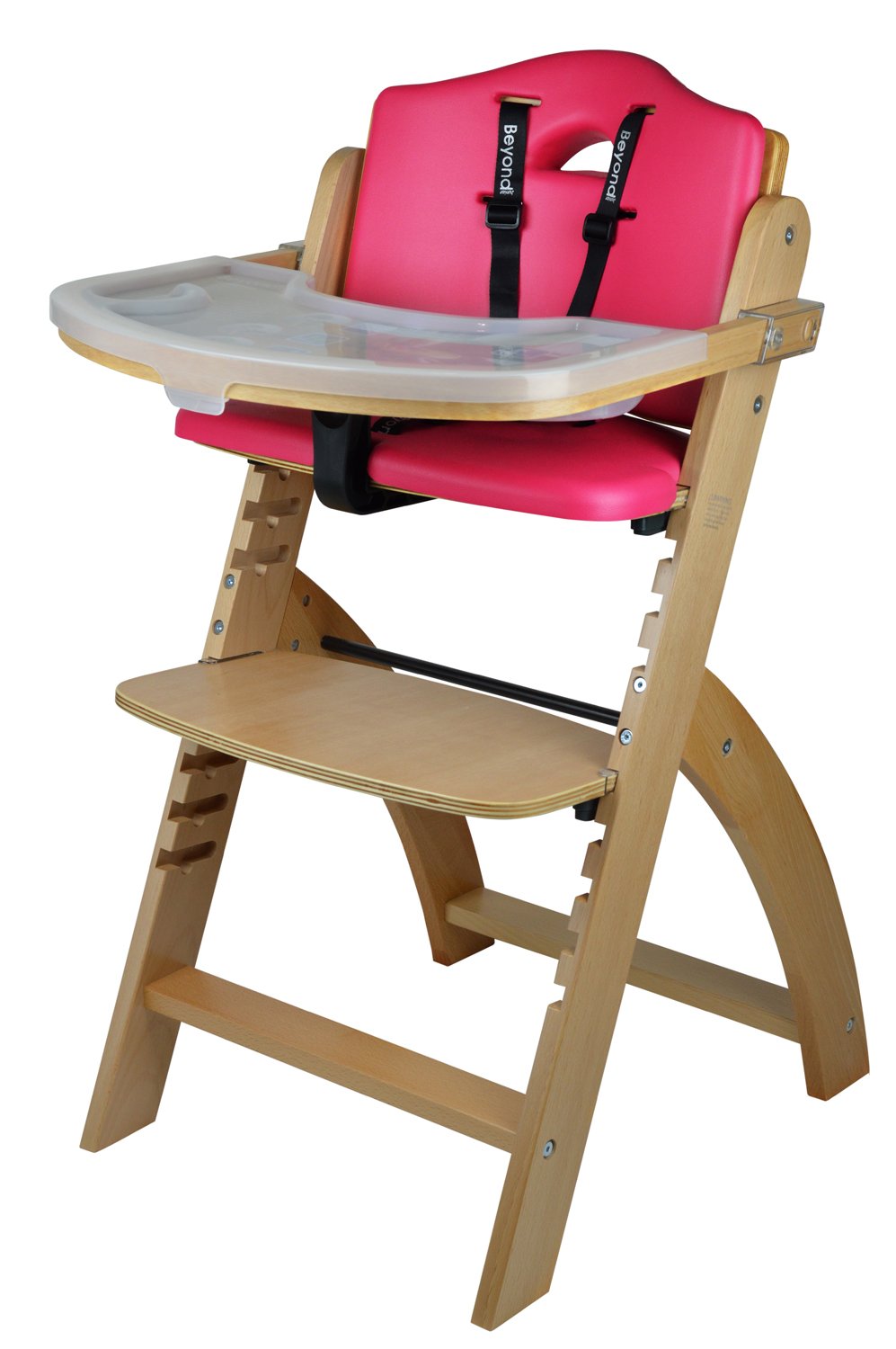 Abiie Beyond Junior Wooden High Chair: Adjustable for 6mos-250lb