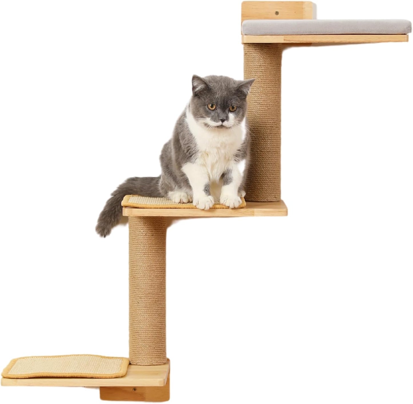 Transformable Cat Wall Shelves for Climbing, Scratching & Play