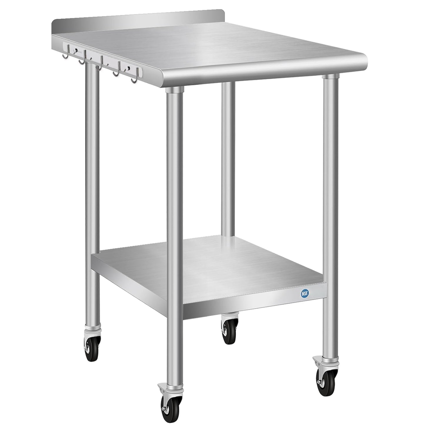 Stainless Steel Table With Wheels for Home Kitchen and Restaurant