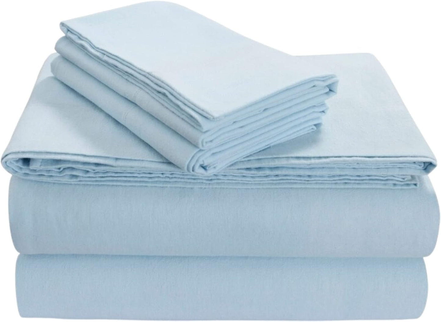 Luxury Solid Flannel Deep Pocket Sheet Set for Twin X-Large Beds