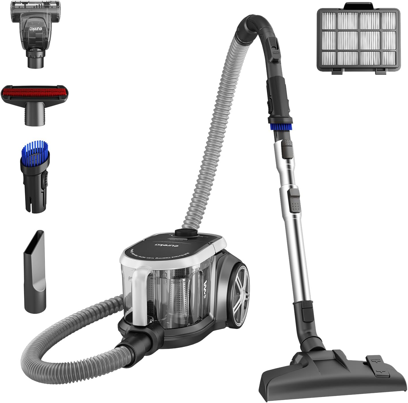 Eureka Lightweight Canister Vacuum - Effortless Carpet & Floor Cleaning