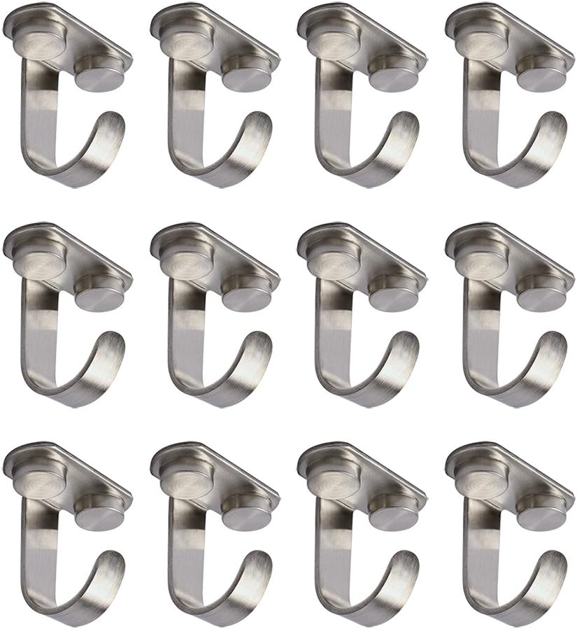 Stainless Steel Ceiling Mount Hooks x12 - Space-Saving Solution!