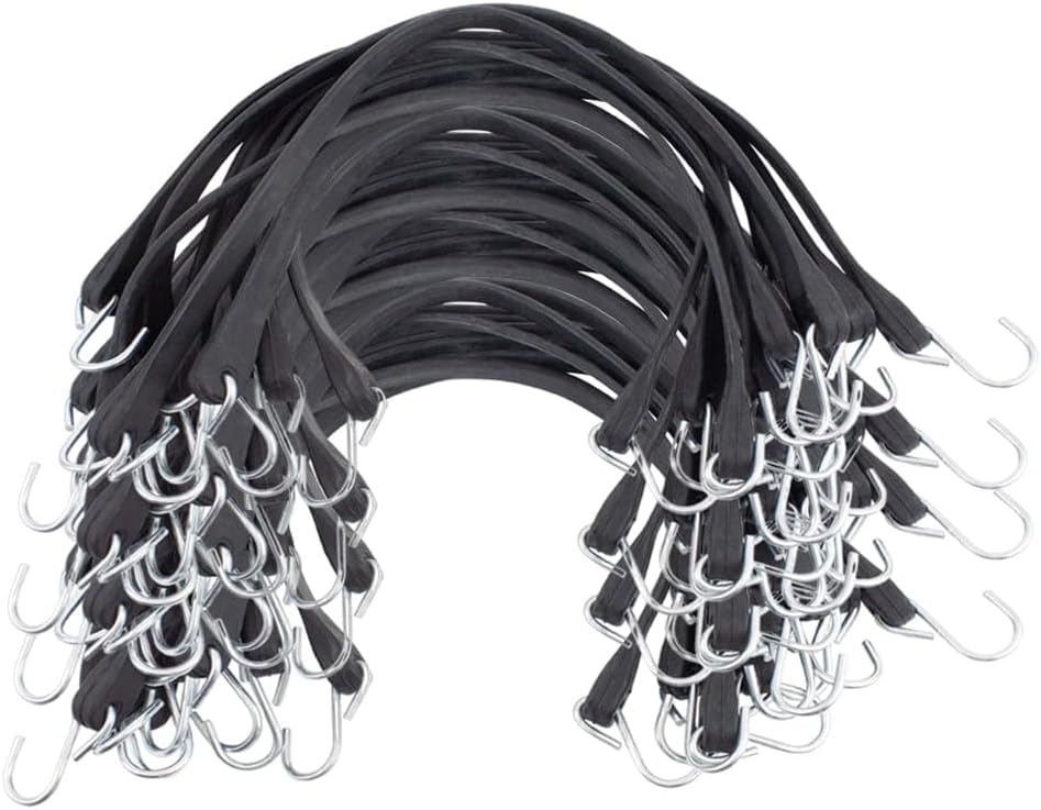 31 in Natural Rubber Tarp Bungee Straps for Heavy Duty Use