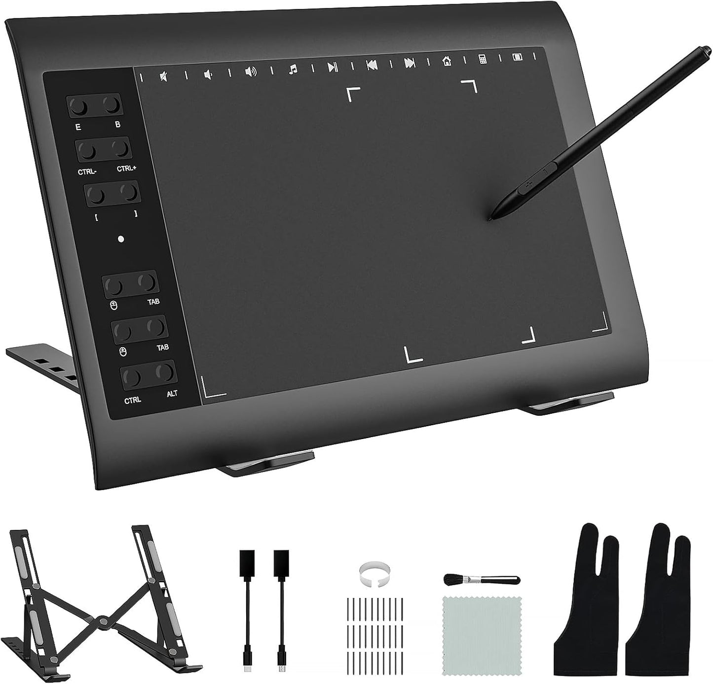 Graphics Drawing Tablet with 8192 Levels Stylus for PC/Mac