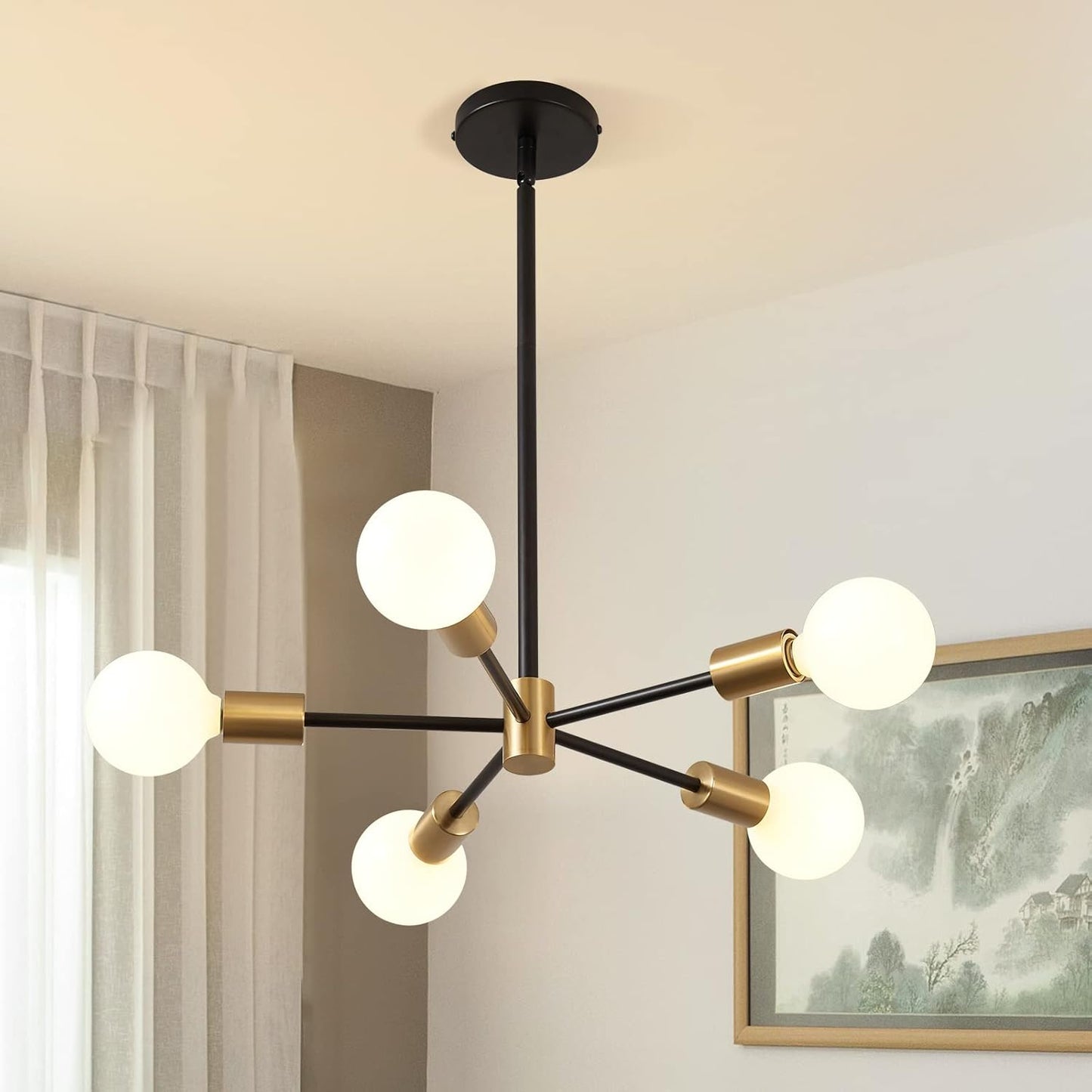 Modern 5-Light Sputnik Chandelier for Stylish Home Decor