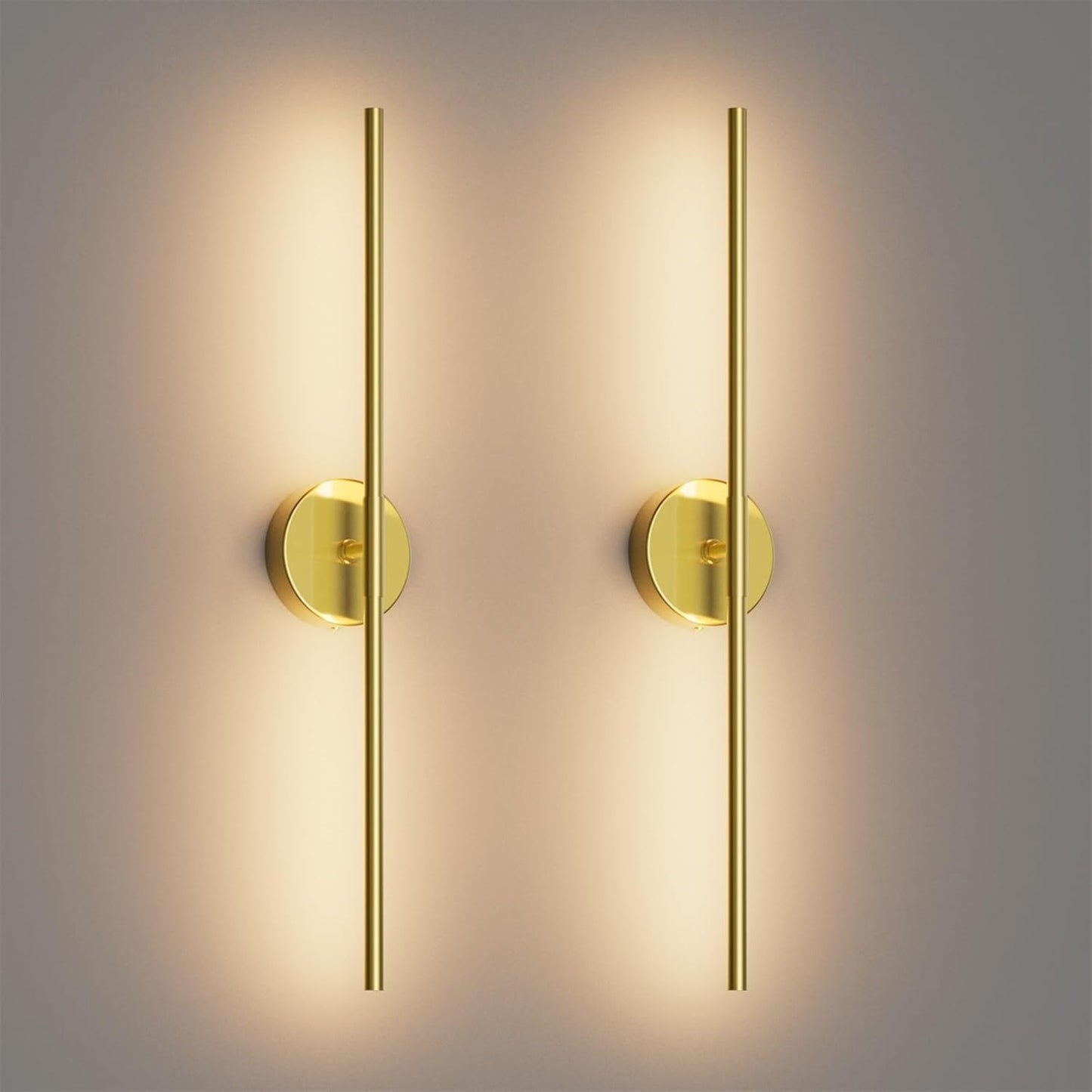 28In Gold Wall Sconce Set of Two for Modern Home Lighting