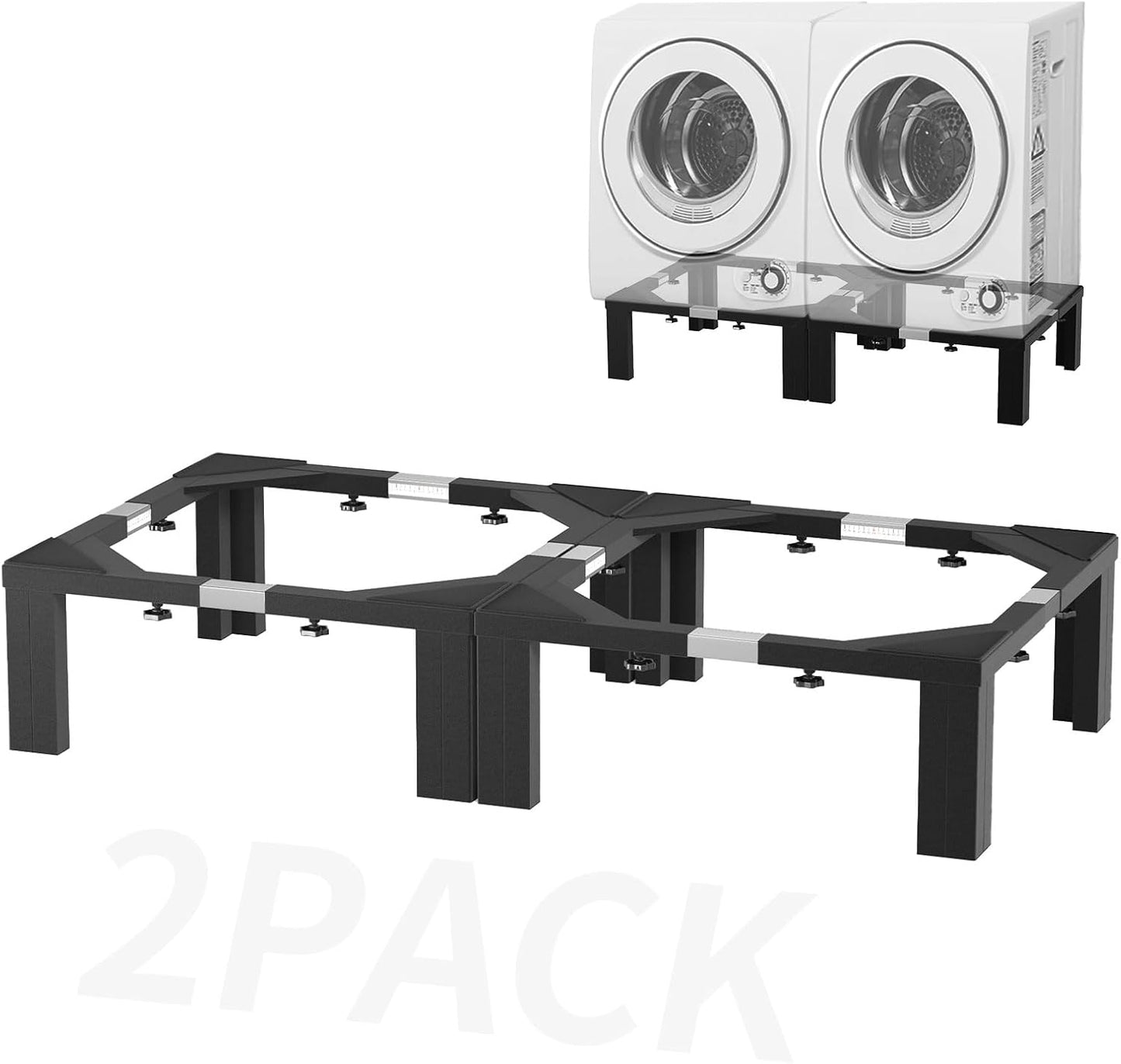 Adjustable Steel Laundry Pedestal Set - 12 Height, Strong Support
