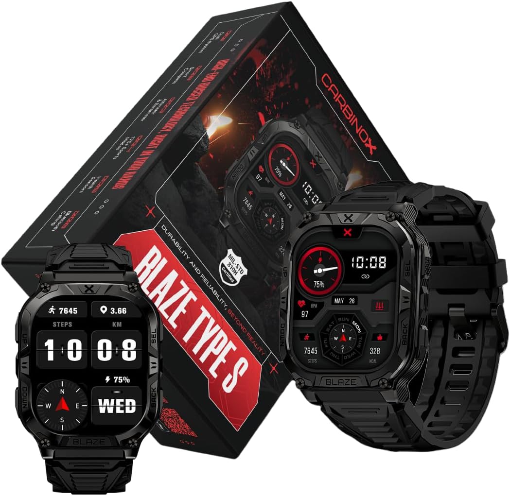 CARBINOX Blaze GPS Smartwatch - 170+ Sports Modes!