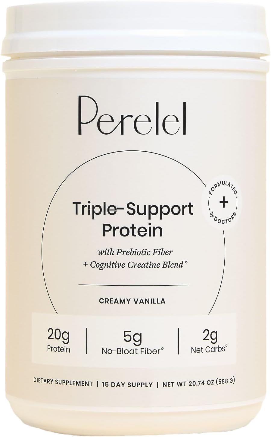 Perelel Triple-Support Plant Based Protein Powder for Wellness
