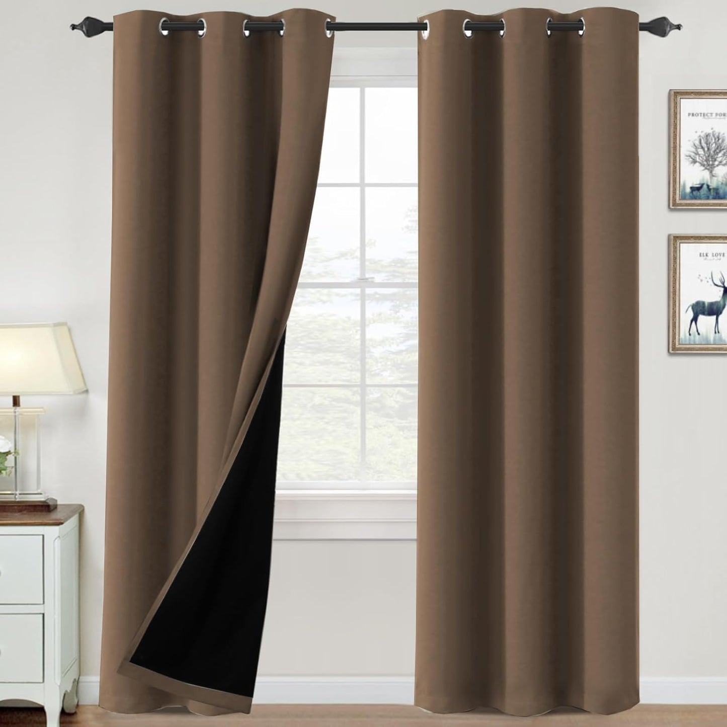 H.VERSAILTEX 100% Blackout Curtains for Bedroom and Living Room