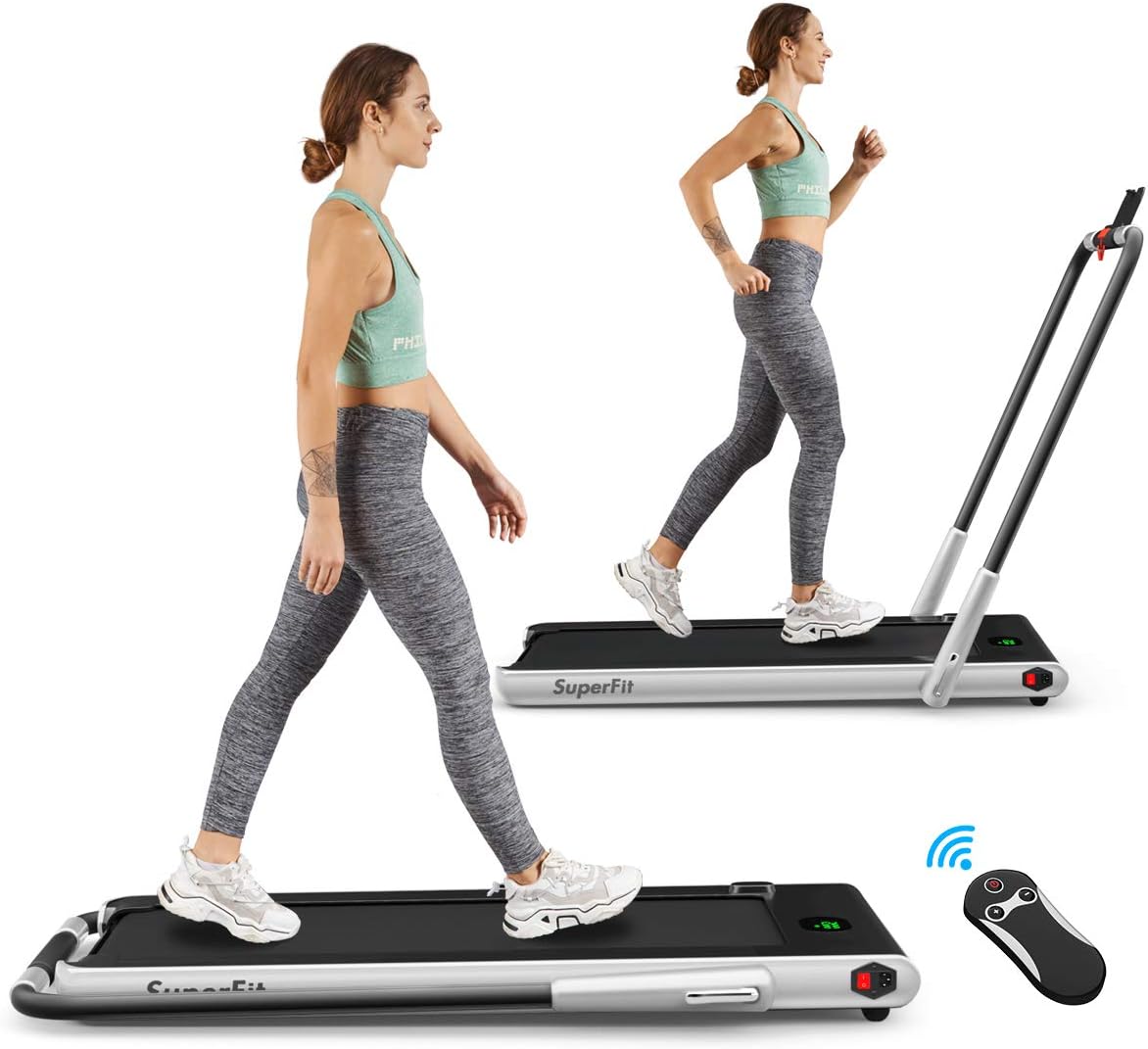Goplus 2-in-1 Electric Treadmill - App Controlled