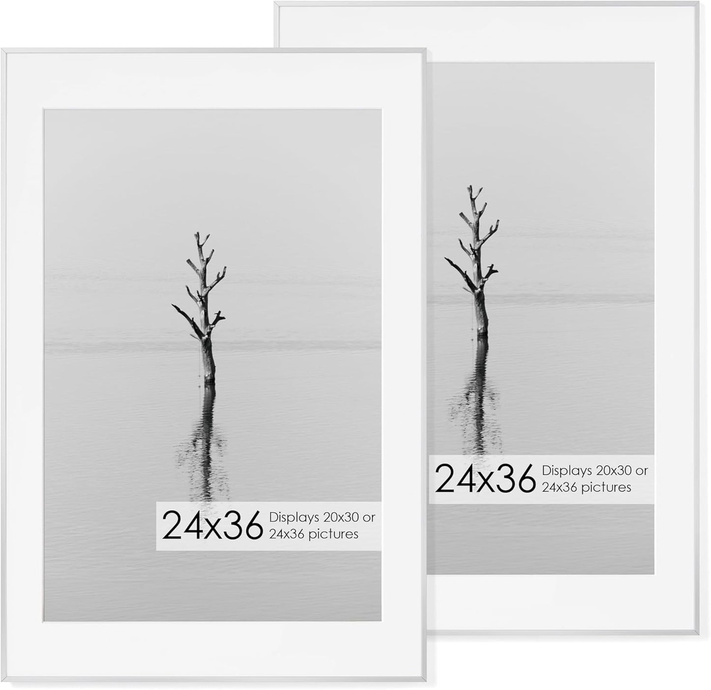 24x36 Metal Picture Frame with Mat for Stylish Wall Display