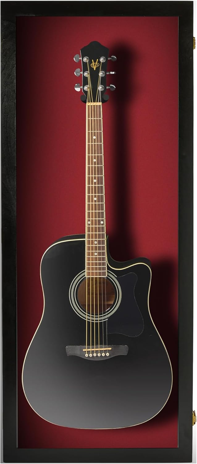 Premium Acoustic Guitar Display Case with Hardwood Frame & Acrylic