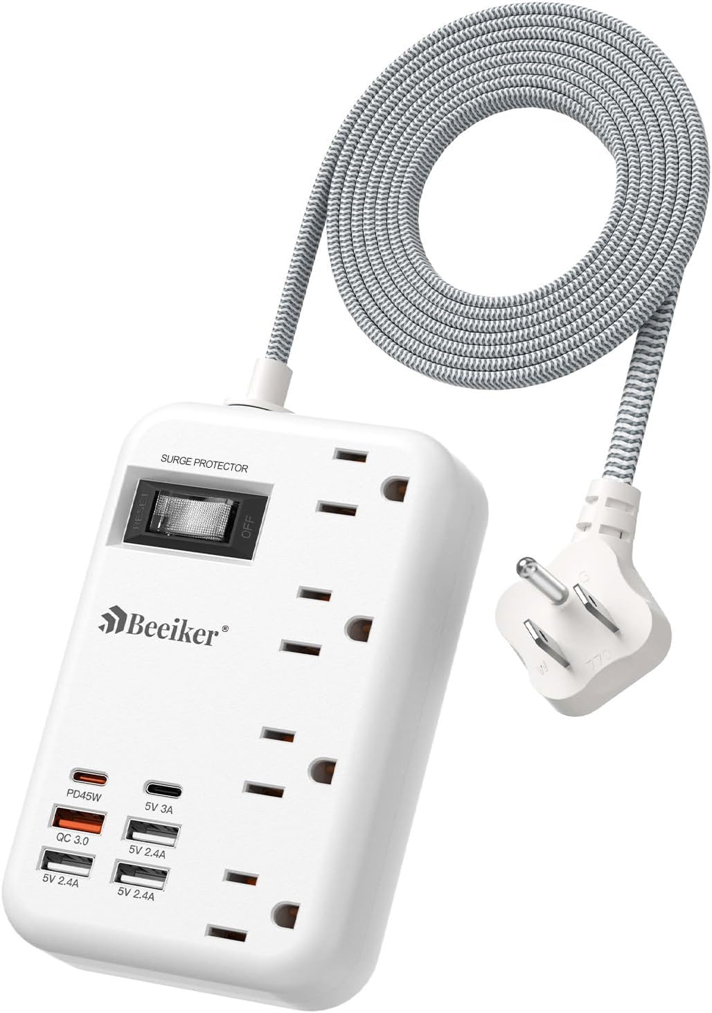 Beeiker 45W USB C Power Strip - Fast Charging for All Your Devices