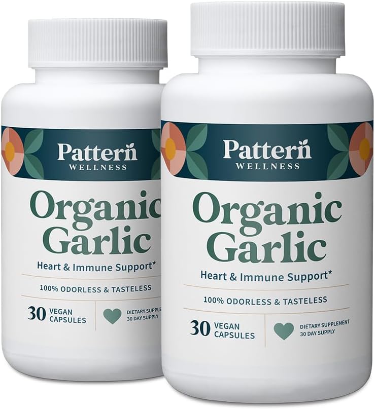 Odorless Organic Garlic 1000mg for Heart and Immune Support