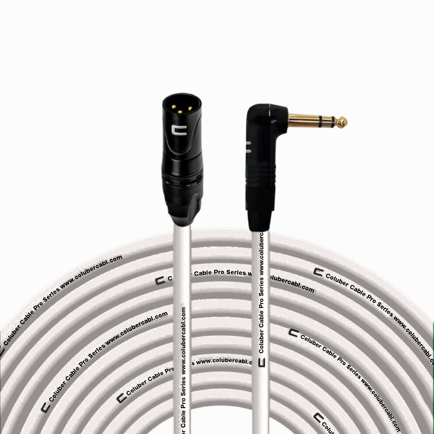 Balanced XLR Cable Male to Right Angle 1/4in TRS - 100 Feet