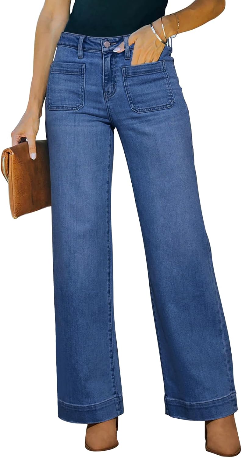 KUNMI Women's Wide Leg Jeans for Stylish Comfort and Fit