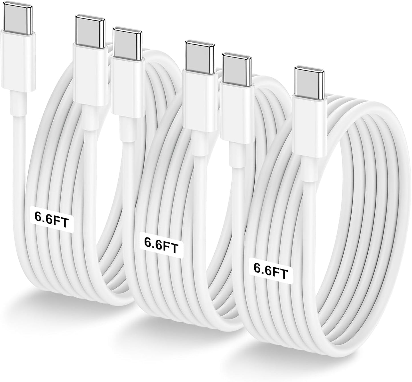 Fast Charge 3-Pack 6.6FT Type C Cables