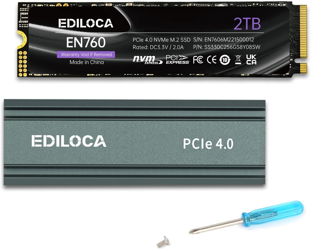High-Speed 2TB NVMe SSD with Heatsink