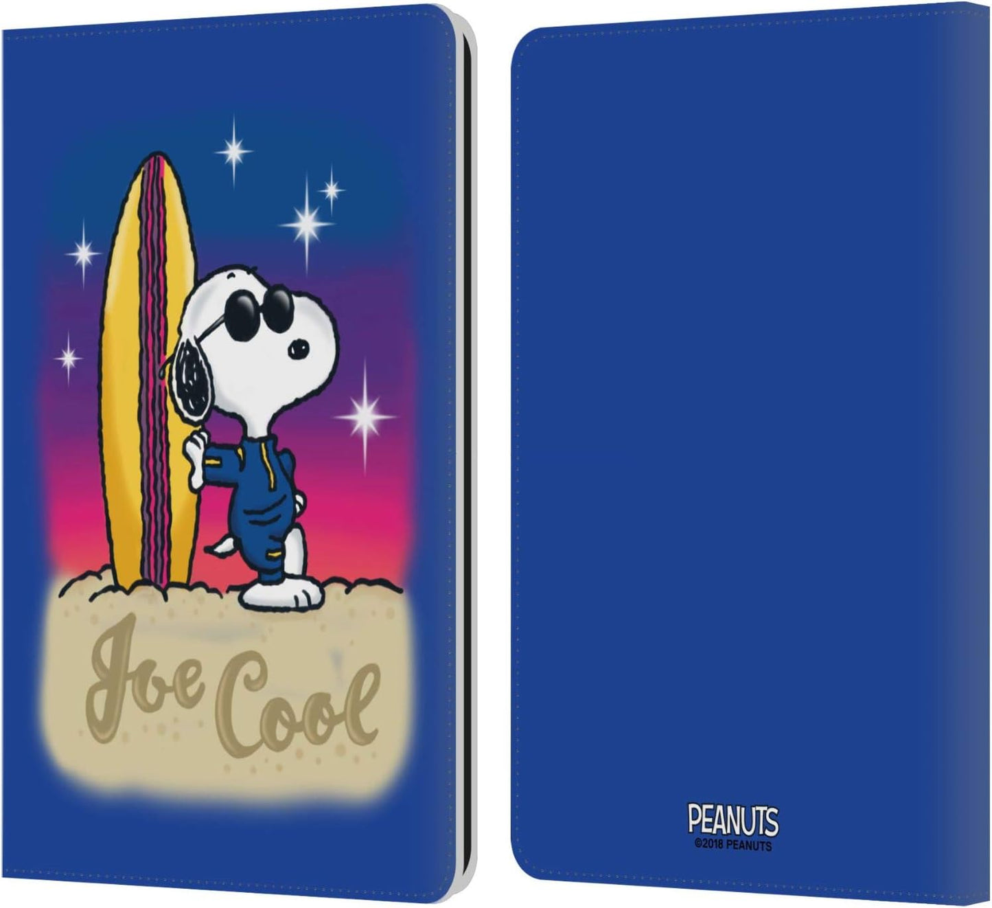 Peanuts Joe Cool Surf Snoopy Leather Wallet Case for Kindle