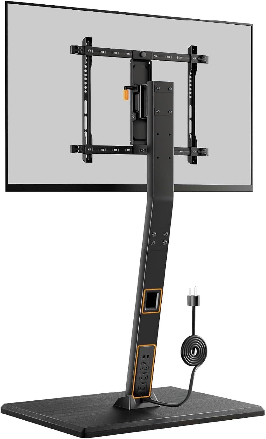 Height-Adjustable TV Stand with Power Outlet
