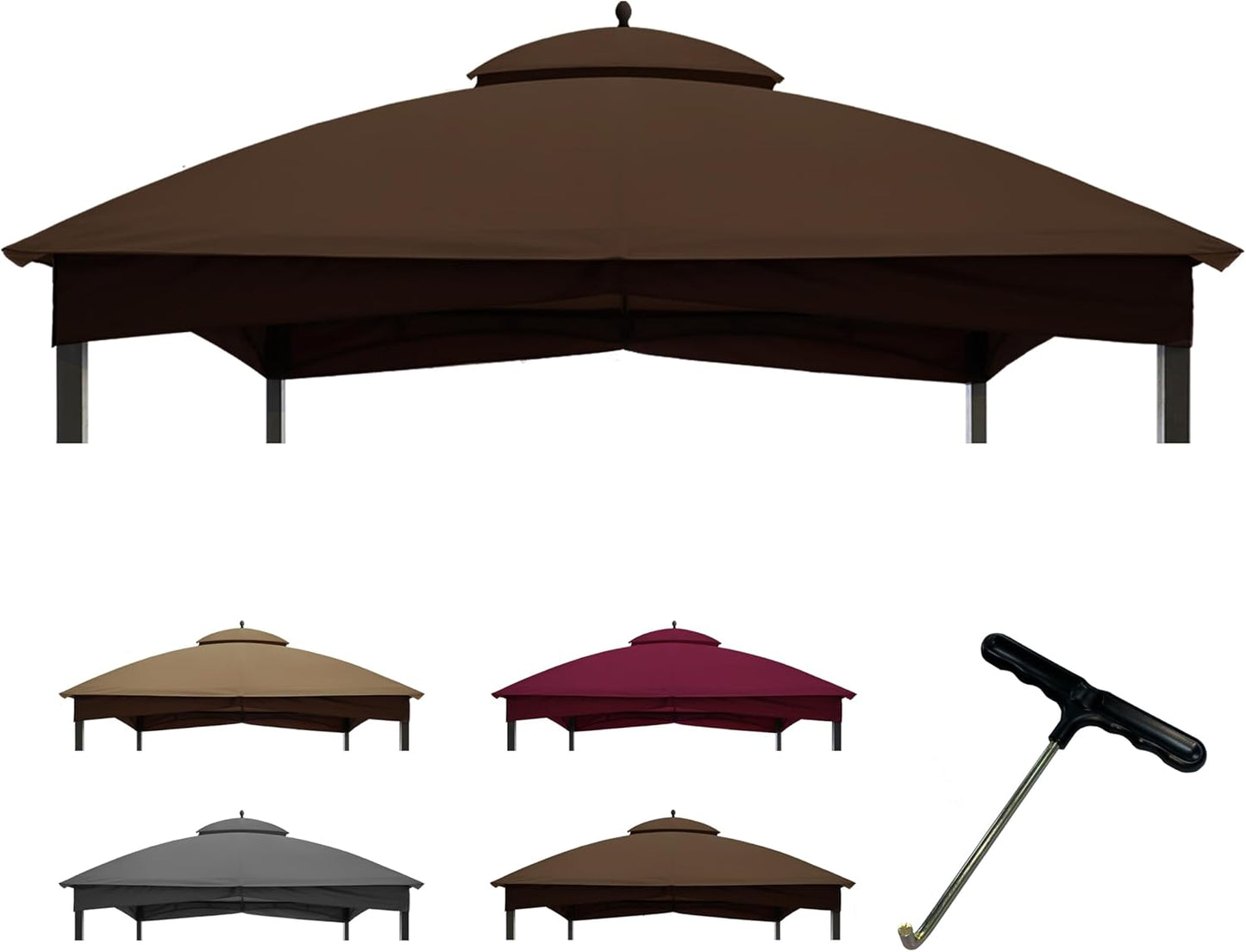 Coastshade Replacement Gazebo Canopy Top for Heavy Duty Roof