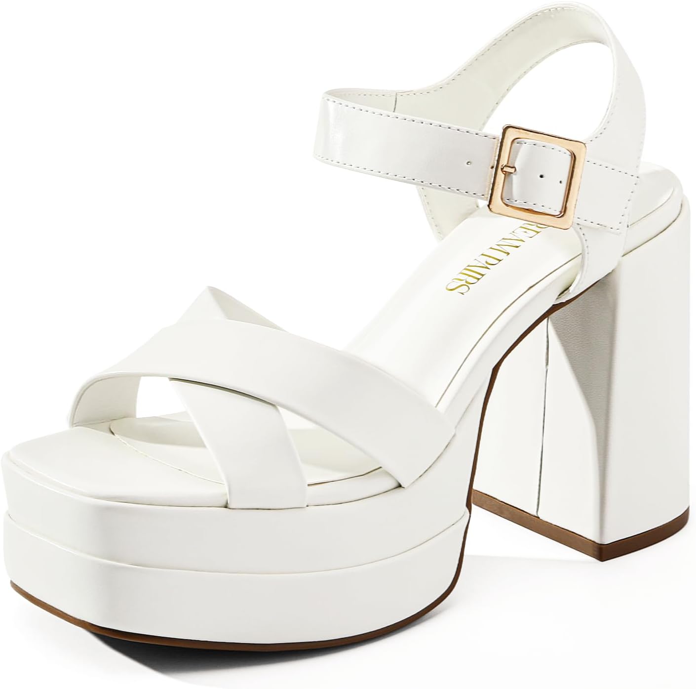 DREAM PAIRS Women's Platform Chunky Heels for Stylish Comfort