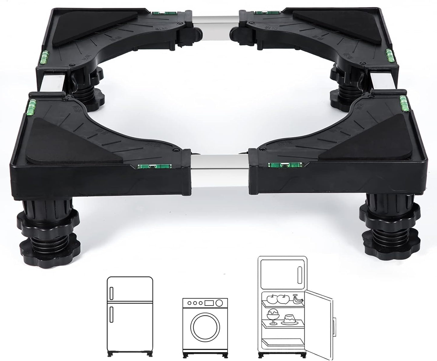 Adjustable Refrigerator Stand - Strong Base for Stability