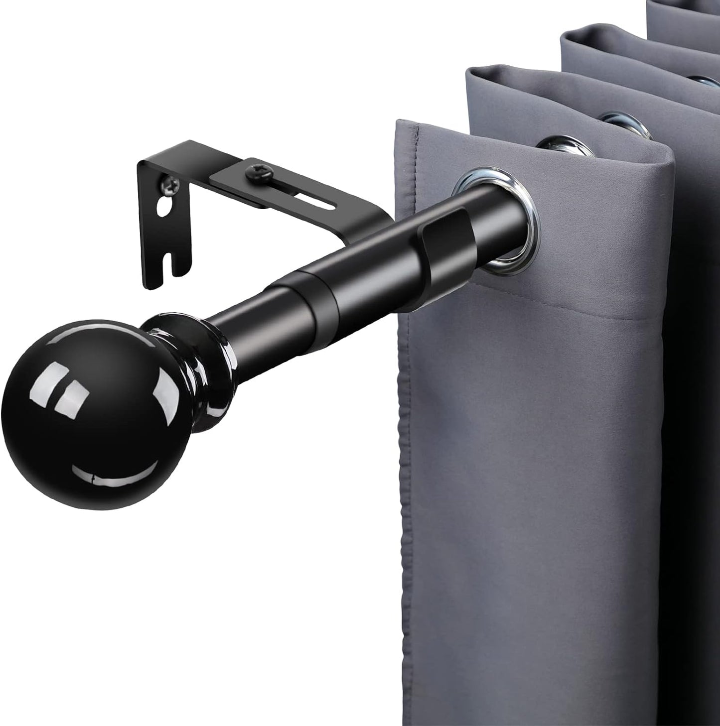 Adjustable 1 Inch Curtain Rod Set - Stylish and Sturdy!