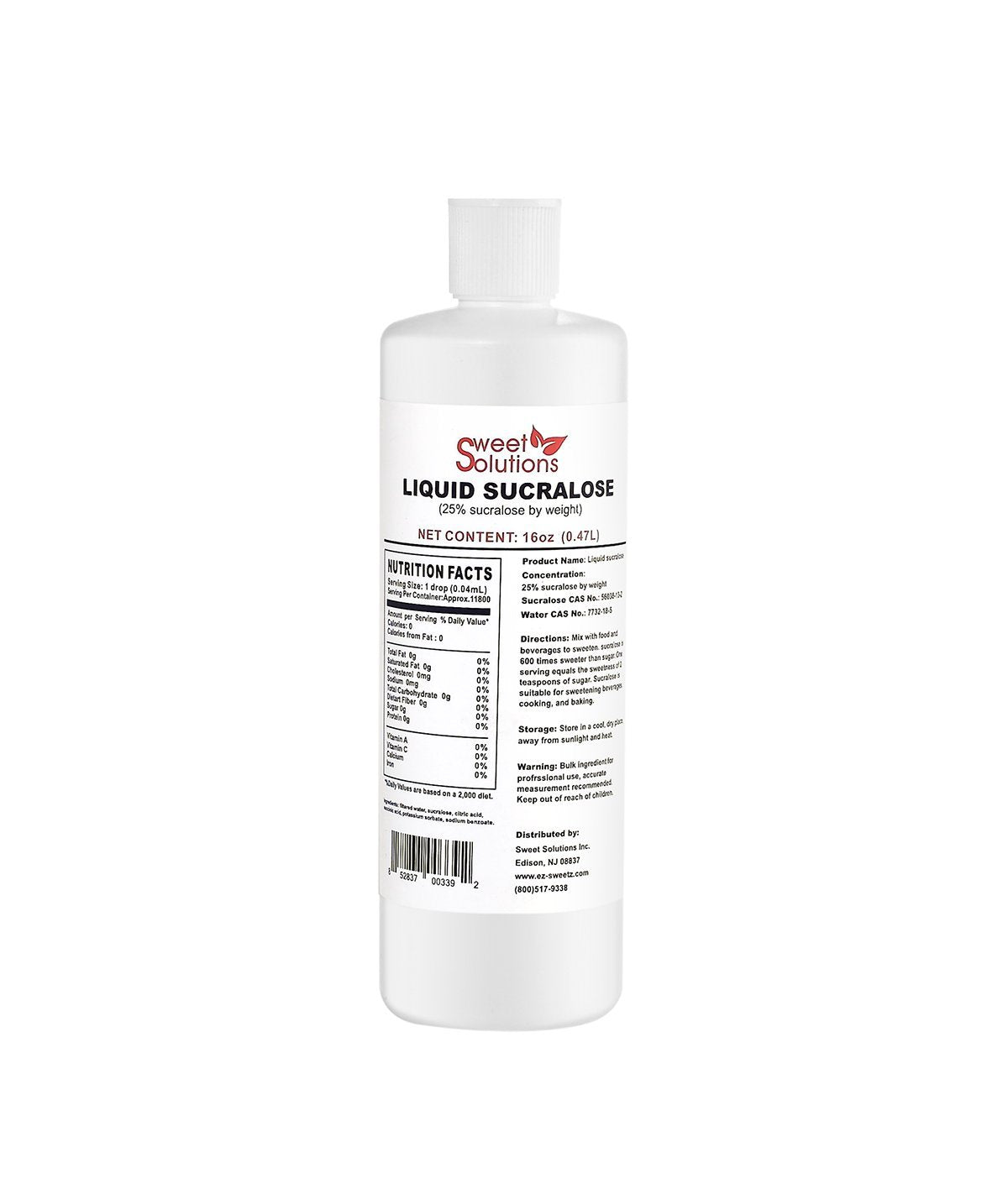 Concentrated Liquid Sucralose Sweetener for Drinks and Food