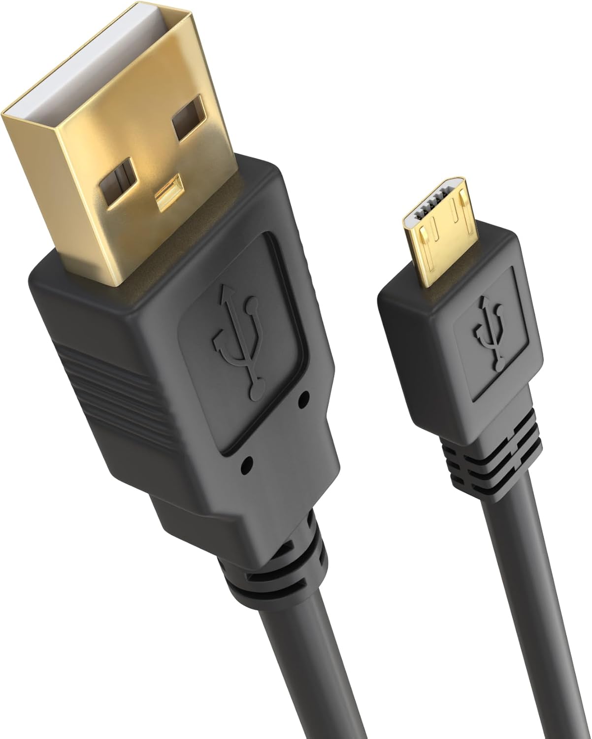 10ft Fast Charging Micro USB Cable - For Android & More - Black