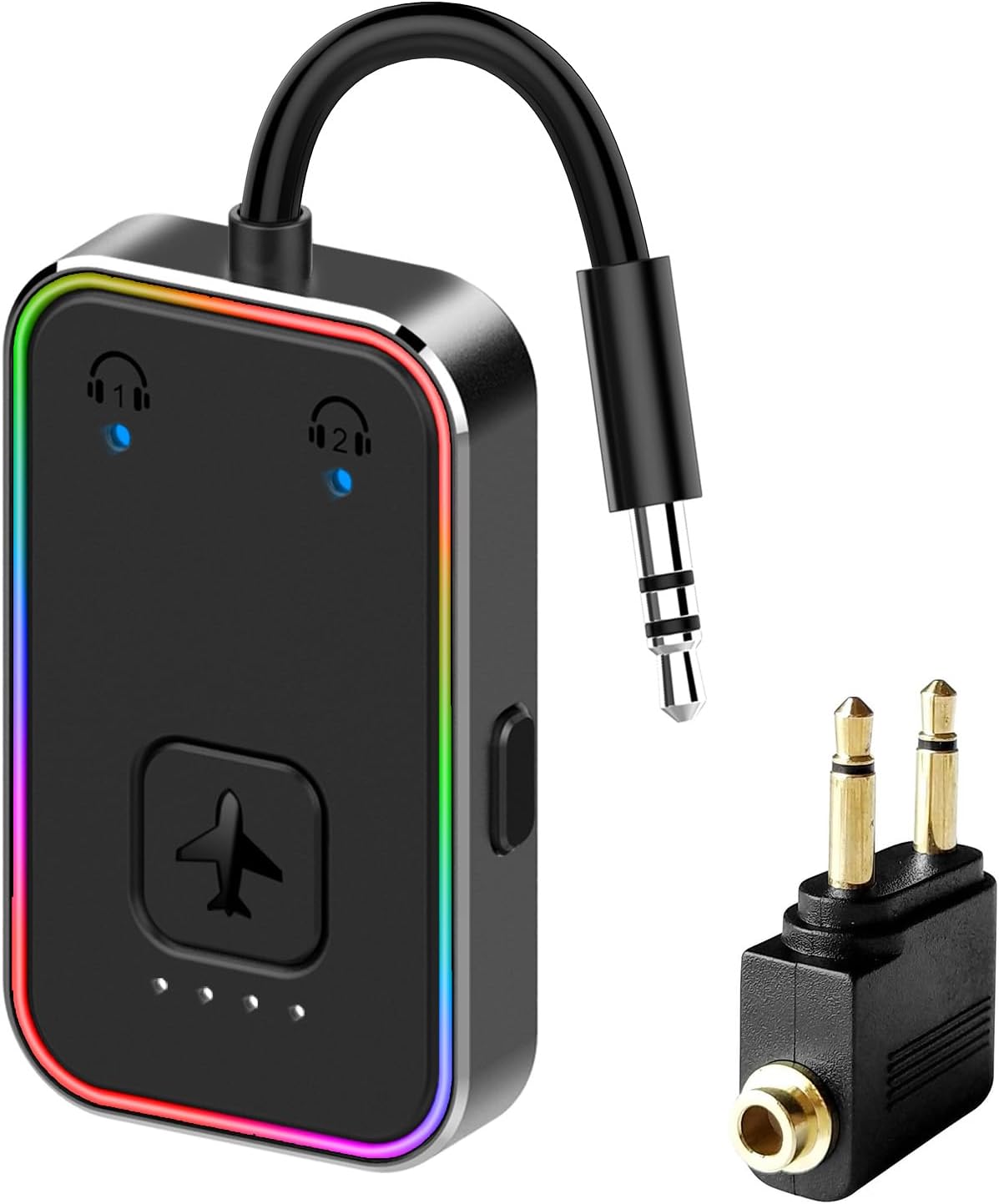 Beeitzie Ultra Bluetooth Transmitter: 2 Headphones, Low Latency, Wireless Audio